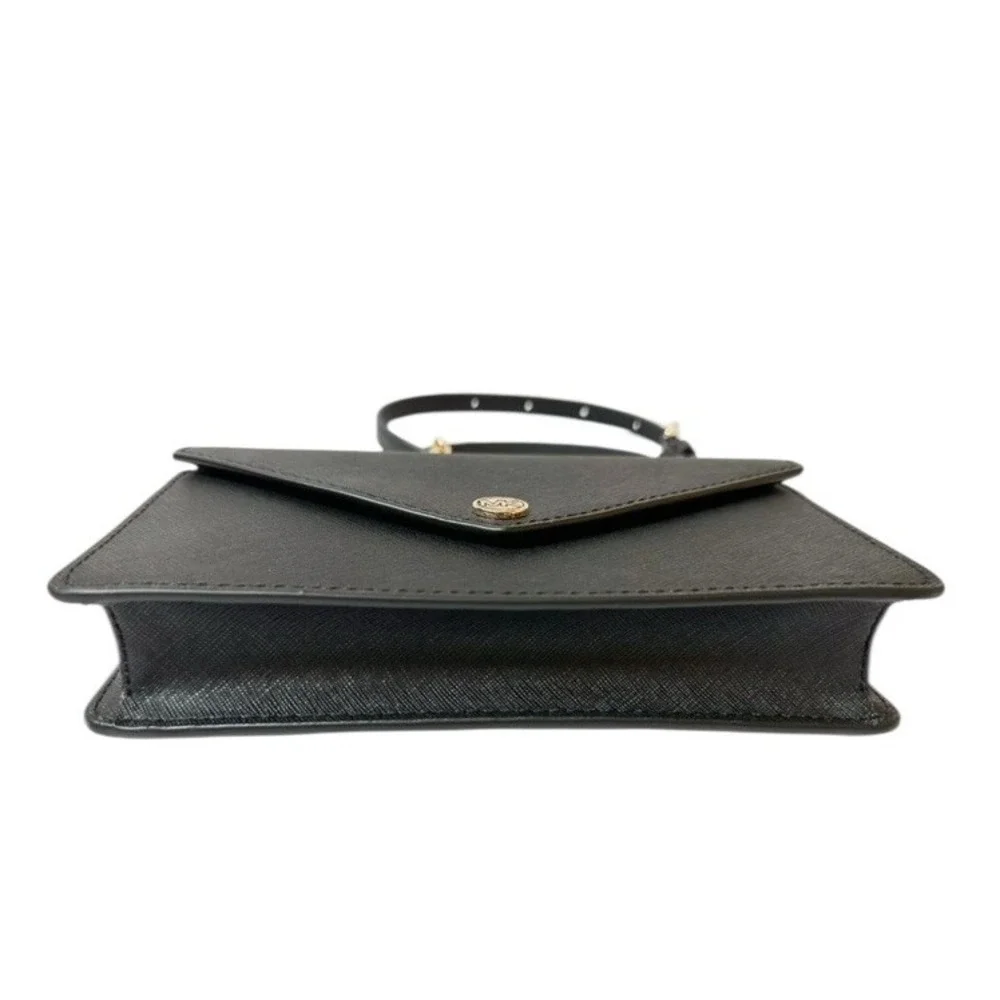 Michael‎ Kors Small Saffiano Leather Envelope Crossbody/Clutch Bag Black NWT